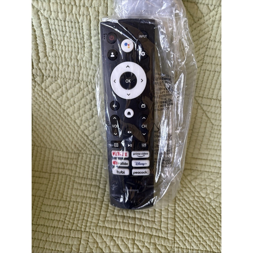 Original Clean Remote Control for All Hisense Google TVs with Voice Control